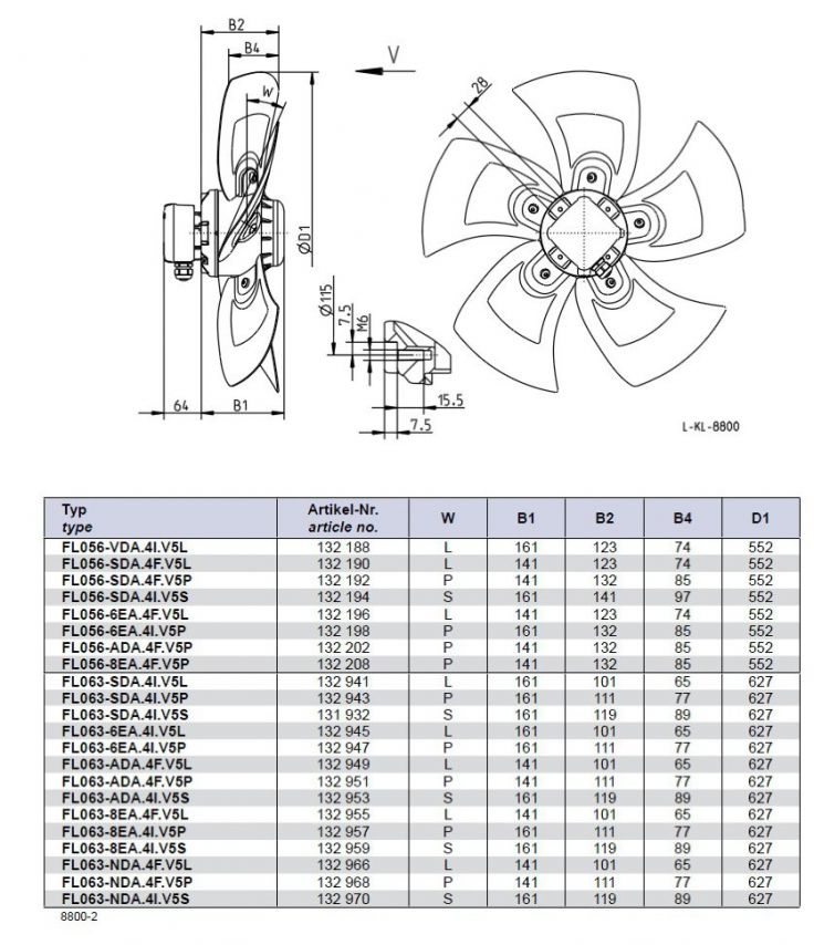 Габаритные размеры FL063-SDK.4I.V5P