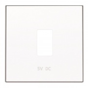 Накладка для механизма USB зарядного устройства ABB Sky, альпийский белый (8585.2 BL)