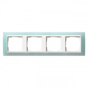 Рамка 4-ая Gira Event Матово-Зеленый цвет вставки Белый глянцевый