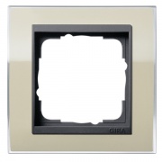 Рамка Gira Event Clear Песочный 1 пост цвет вставки Антрацит