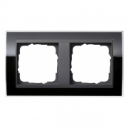 Рамка Gira Event Clear Черный 2 поста цвет вставки Антрацит