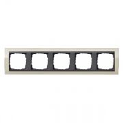 Рамка Gira Event Clear Песочный 5 постов цвет вставки Антрацит