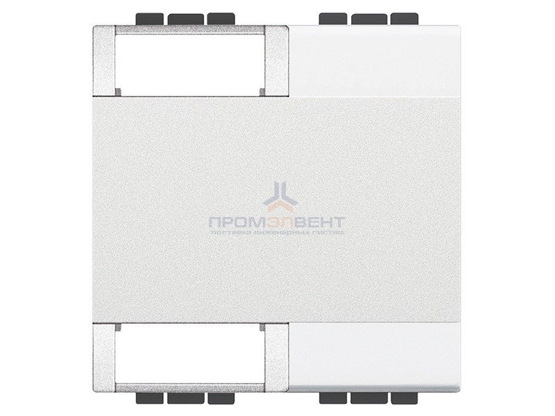 LivingLight Клавиша с 2 отверстиями для вставки символа, размер 2 модуля, цвет белый