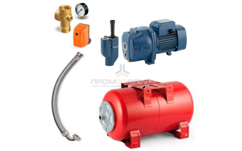 Насосная станция Pedrollo HYDROFRESH JDWm 1A-N/30-50 CL - 0,75кВт (Qmax 24 л/мин, 1x230В, с/х)