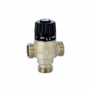 Клапан термостатический смесительный STOUT - 3/4" (НР, t30-65°C, kvs 2.3, T-образное смешивание)