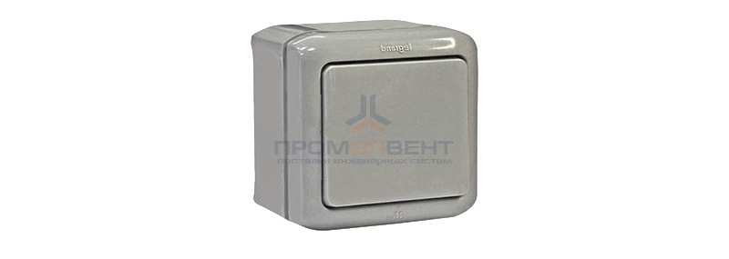 Выключатель IP44 Legrand Quteo серый