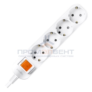 Anam Legrand e-Fren 4 Удлинитель с выключателем, шнур 2.5м, 16A, 250V