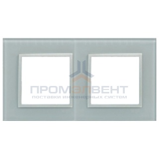 Рамка 2-постовая из натурального светлого стекла LK45 Экопласт