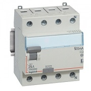 УЗО Legrand DX3 ВДТ 4П 25А 500мА тип AC